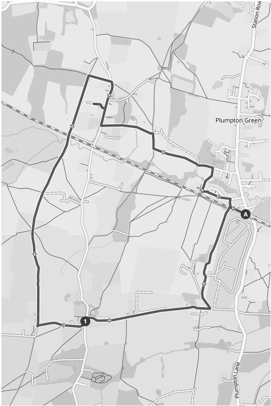 Circular walk: Plumpton station to Artelium Wine Estate map